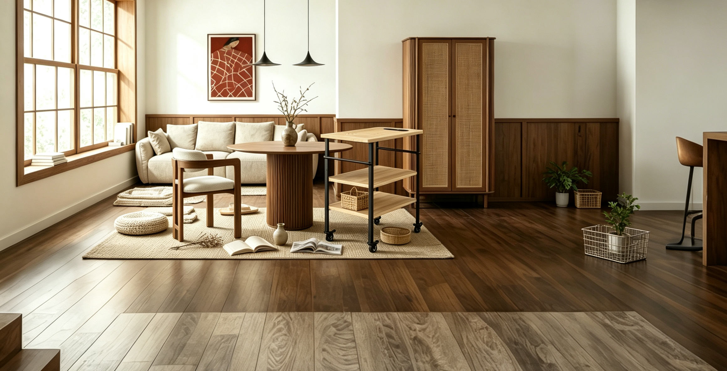 Table pour four à pizza, Table de grill extérieur avec 4 roues, Chariot de bar extérieur en bois de bambou avec porte-bouteilles et verres, Table à trois étagères