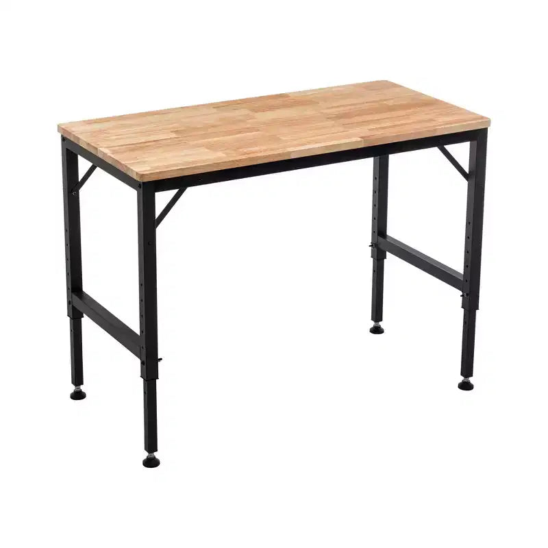Bureau debout industriel robuste 48/60 po, bureau d'ordinateur réglable avec patins/roues en caoutchouc, bureau de travail pour salon, bureau, bureau d'études