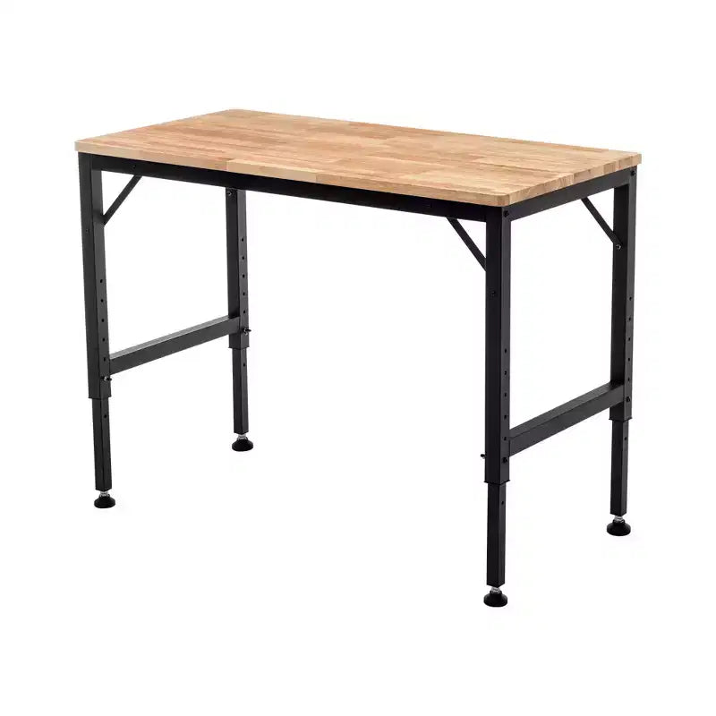 Bureau debout industriel robuste 48/60 po, bureau d'ordinateur réglable avec patins/roues en caoutchouc, bureau de travail pour salon, bureau, bureau d'études