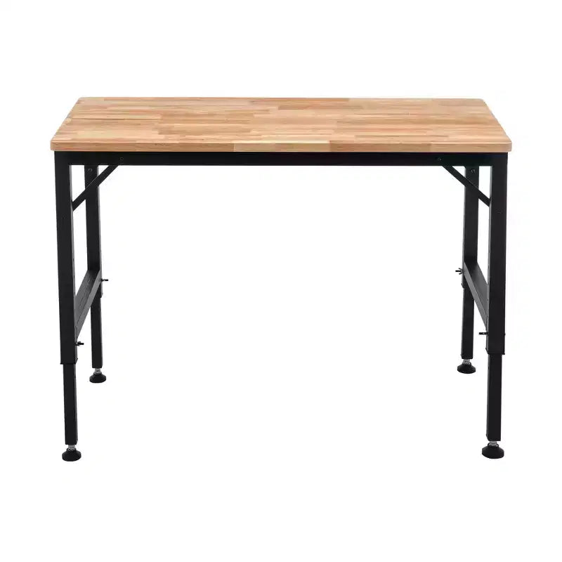 Bureau debout industriel robuste 48/60 po, bureau d'ordinateur réglable avec patins/roues en caoutchouc, bureau de travail pour salon, bureau, bureau d'études