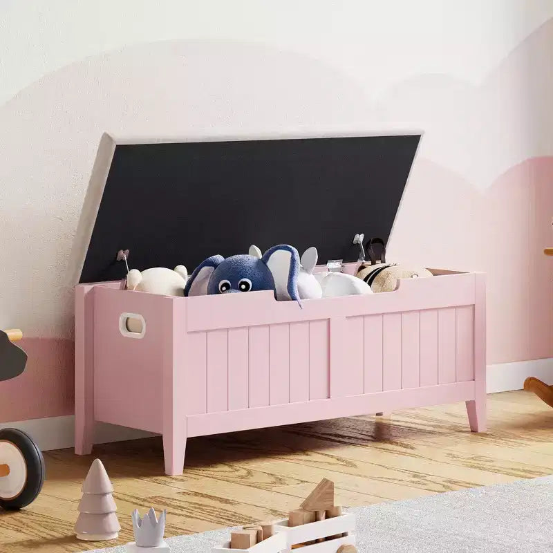 Banc de rangement de 99,06 cm avec plateau relevable et coussin, banc à chaussures en bois pour entrée avec 2 charnières de sécurité, coffre de rangement de 118 kg pour chambre à coucher