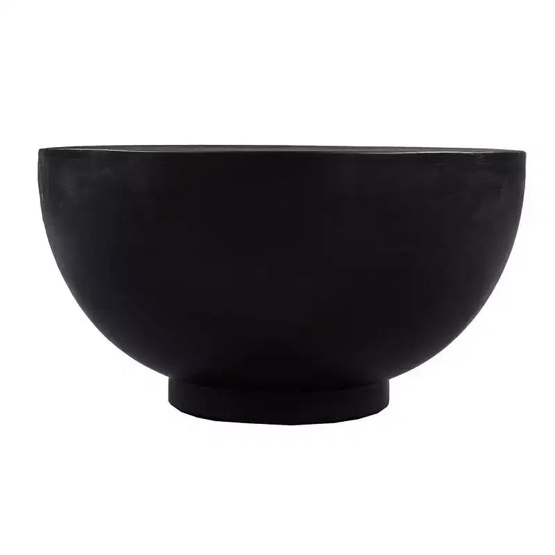 Table basse d'art moderne 30 pouces, forme tambour ronde, bois de manguier massif