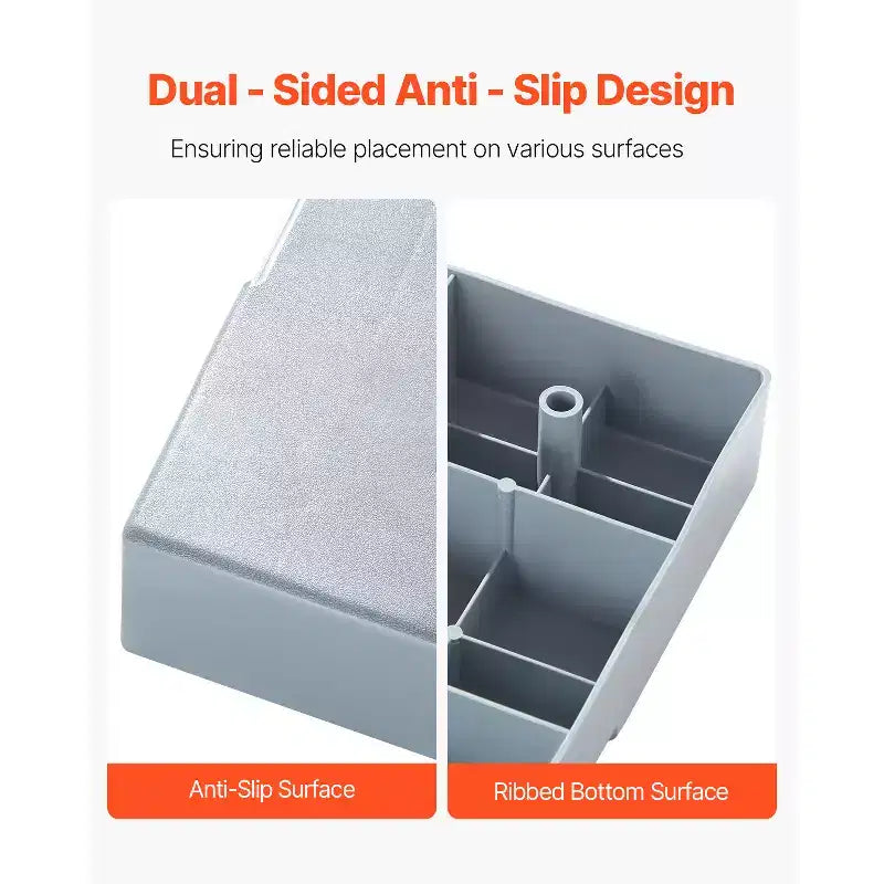 Mini Split Pad, patin de condenseur anti-vibration pour systèmes de pompe à chaleur CVC sans conduit 9000-36000 BTU, 38x18x3 pouces, gris