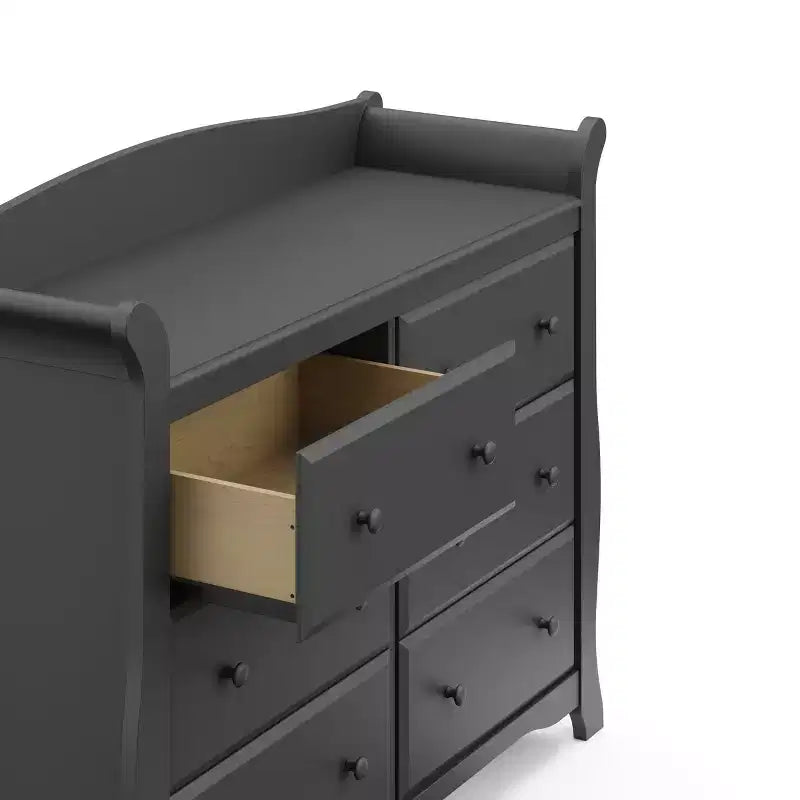 Commode double à 6 tiroirs pour chambre de bébé ou d'enfant, blanche