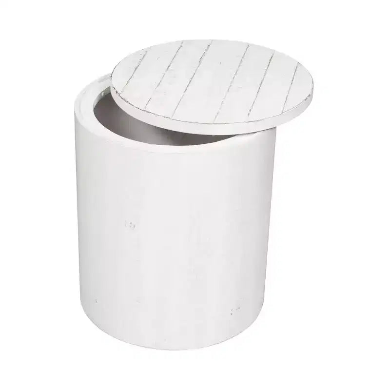 Table d'appoint ronde « Modern Farmhouse » en cèdre rouge de l'Est