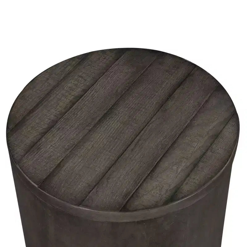 Table d'appoint ronde « Modern Farmhouse » en cèdre rouge de l'Est