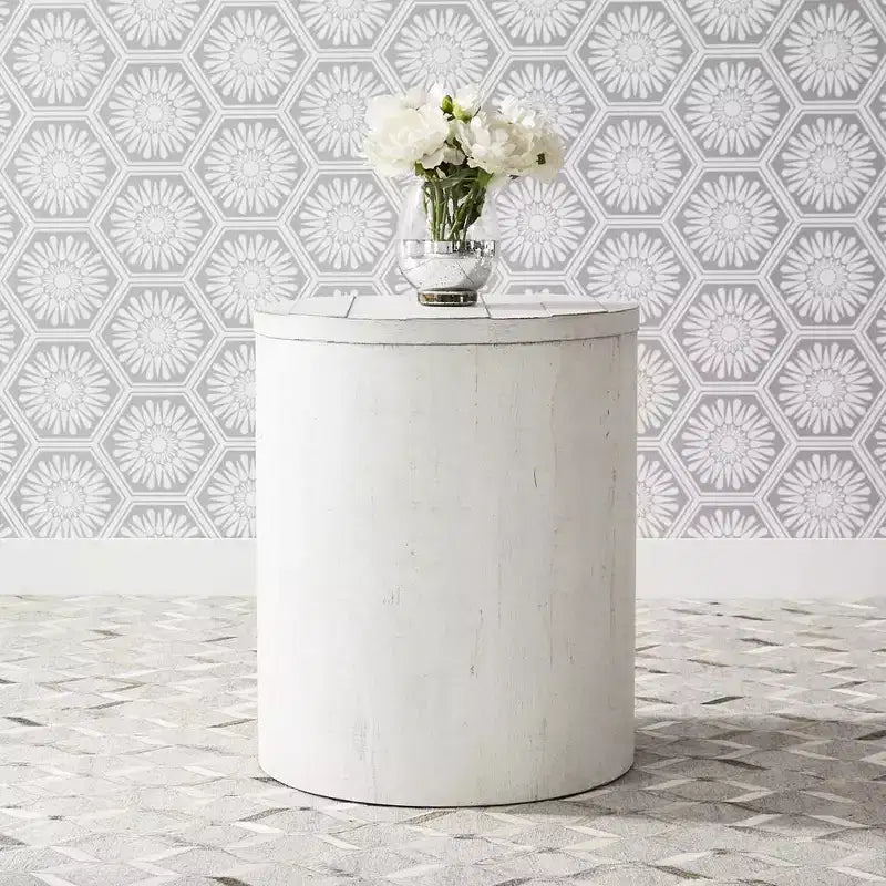 Table d'appoint ronde « Modern Farmhouse » en cèdre rouge de l'Est