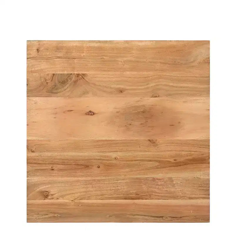 Table d'appoint moderne en bois massif, acacia, marron clair